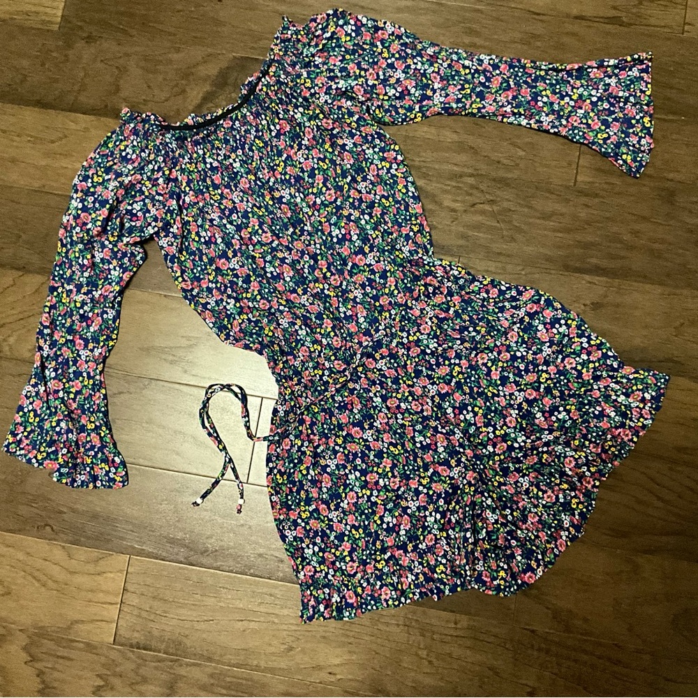 NWT Ralph Lauren Floral Romper Off-Shoulder Festival Concert Coastal Cowgirl - Picture 4 of 6
